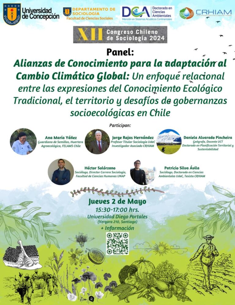 Expertos se reúnen en panel organizado por Sociología UdeC en la Universidad Diego Portales para dialogar sobre Adaptación al Cambio Climático Global