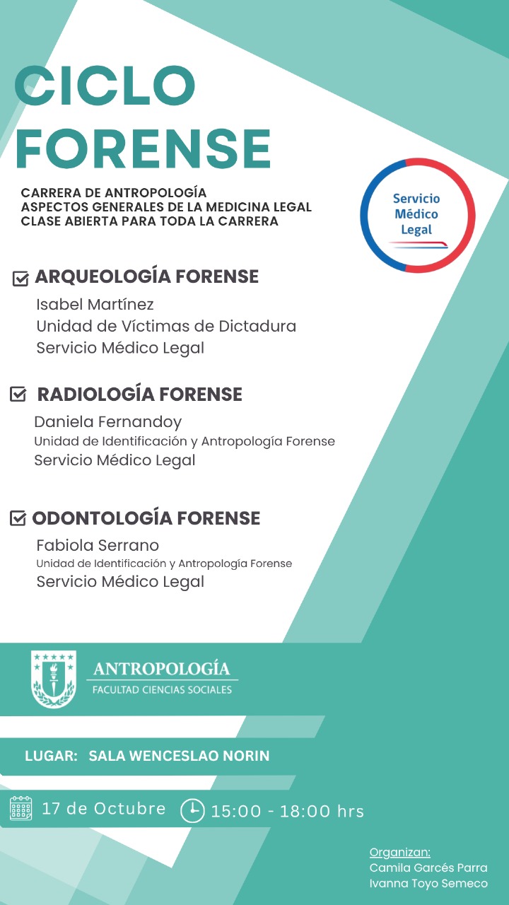 Carrera de Antropología UdeC realizó ciclo sobre especialidades forenses con destacadas profesionales del Servicio Médico Legal