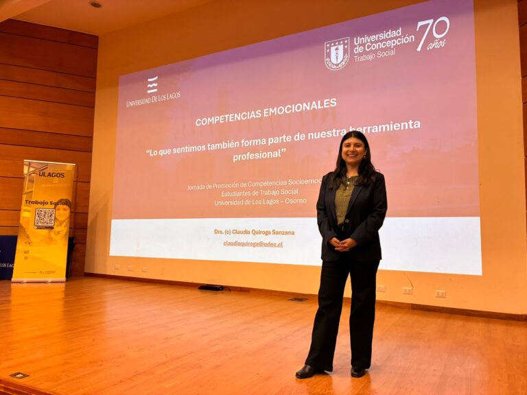 Académica de Trabajo Social UdeC desarrolló jornada sobre competencias socioemocionales en la Universidad de Los Lagos